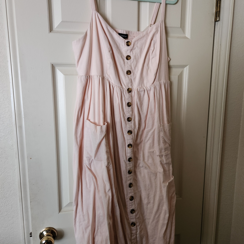 Torrid Light Pink Button-Down Top - image 1